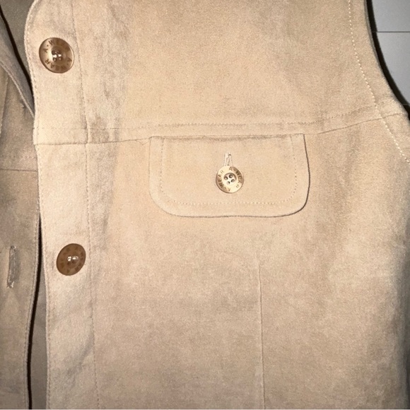 Camel Beige Faux Suede Vest - Picture 3 of 3